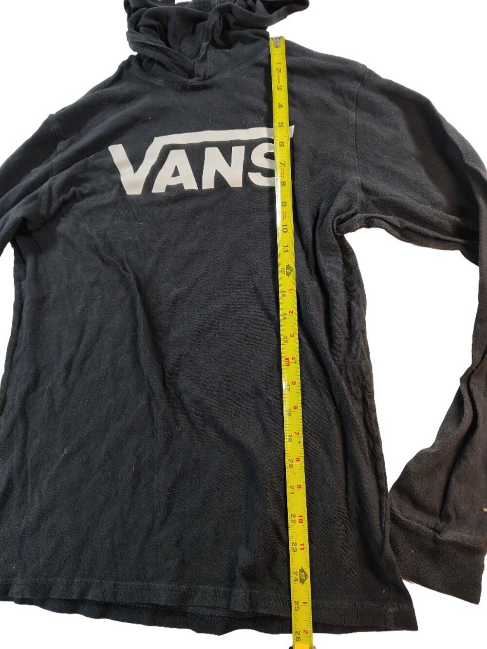 Men's Small Black Lightweight Cotton Long Sleeve Hooded Vans Light Jacket - Picture 6 of 9